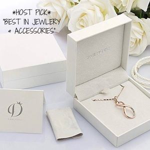 πHP!π βInfinity Love" Rose Gold Plated Pendant Necklace